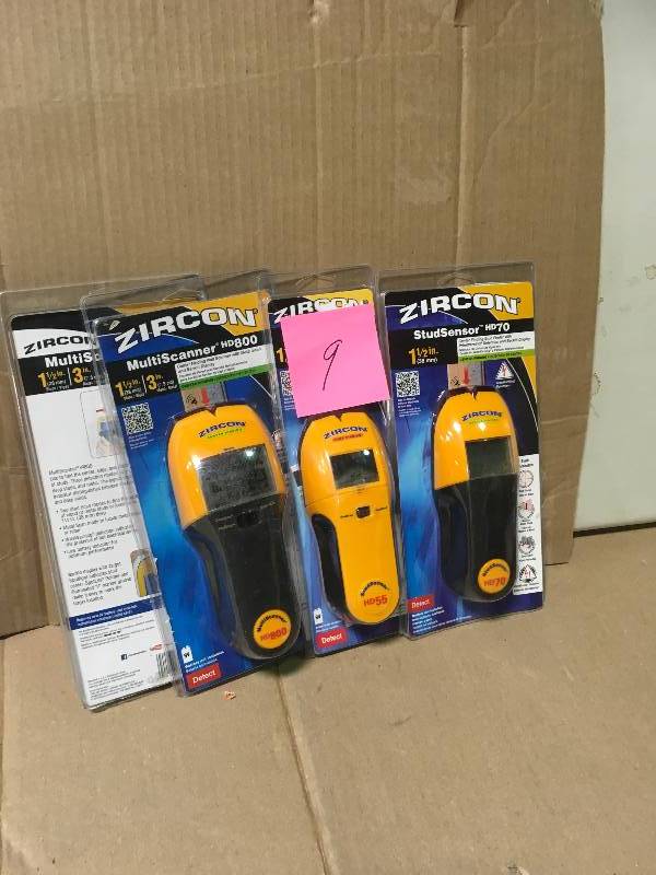 lot 9 image: LOT OF 4 ASS TOOLS ZIRCON MULTISCANER HD 800 AND SUTUDSENSOR HD 70 in like new condition