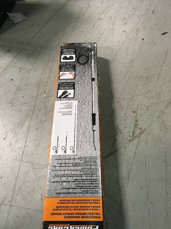 lot 27 image: Power Care 18 ft. 4,200-PSI Telescoping Spray Wand for Pressure Washers in like new condition