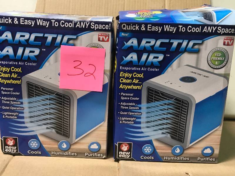 lot 32 image: LOT OF 2 ARCTIC AIR Compact 440 CFM 3-Speed Portable Evaporative Cooler for 45 sq. ft. not used