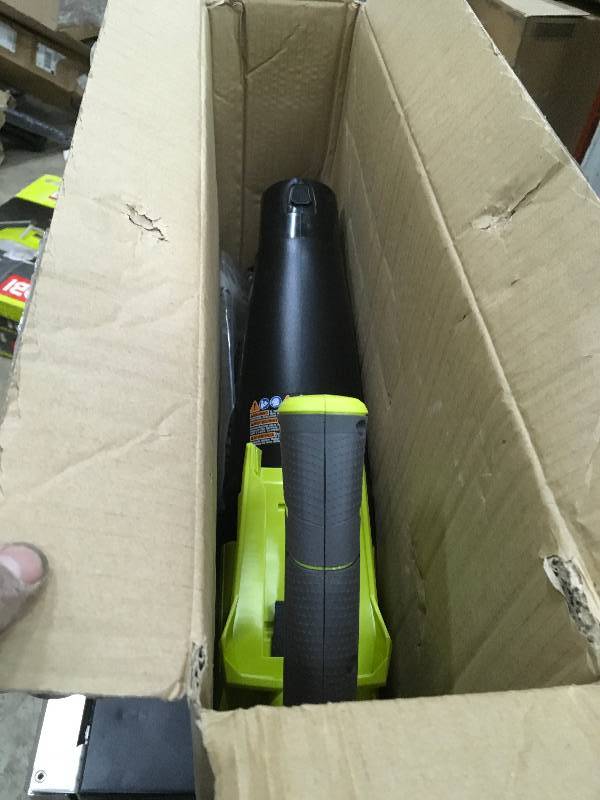 lot 85 image: Ryobi 155 MPH 300 CFM 40-Volt Lithium-Ion Cordless Jet Fan Leaf Blower - Battery and Charger Not Included in like new condition