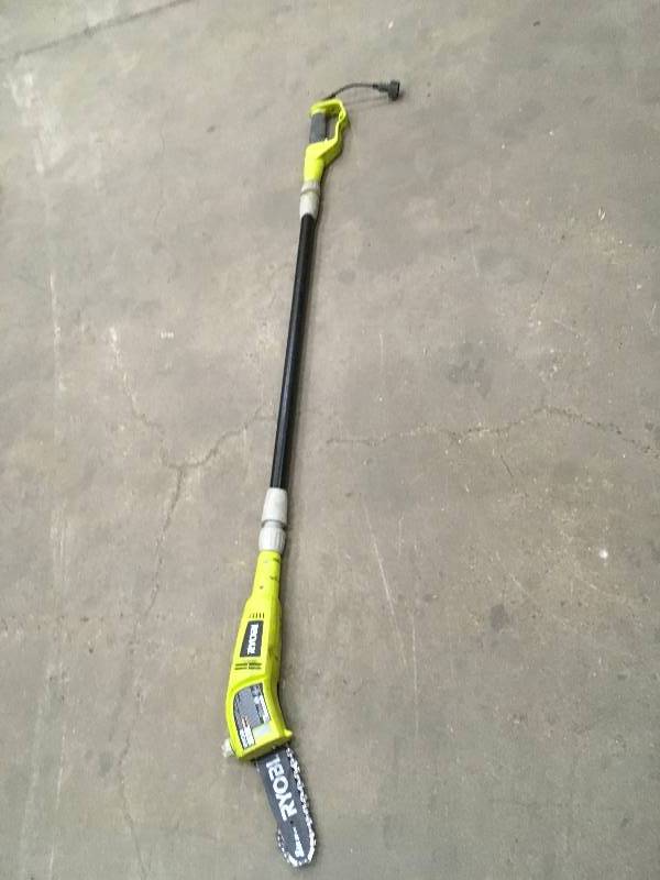 lot 97 image: Ryobi 8 in. 6 Amp Pole Saw USED in good condition