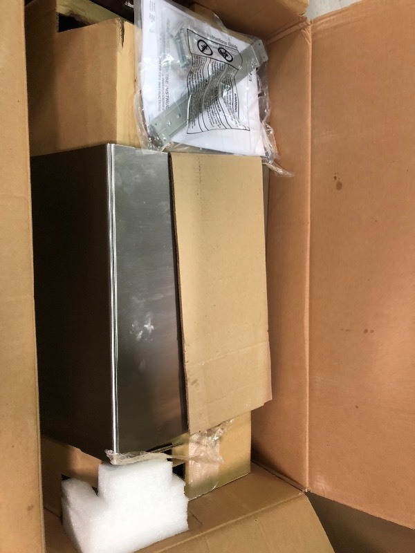 lot 103 image: Arietta Dekor Glass 30 in. Wall Mount Decorative Range Hood in Stainless Steel in good conditions