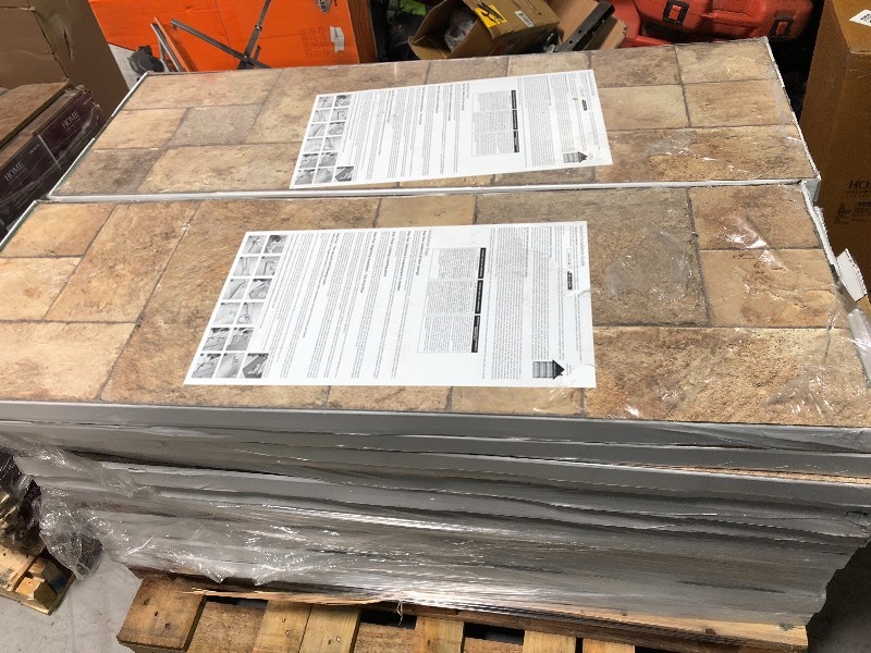lot 108 image: Innovations Take Home Sample - Tuscan Stone Sand - 5 in. Wide x 15-12 in. Length 24 cases not used