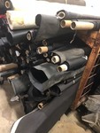 lot 1111 image: Assorted Rolls of Various Nylon Fabrics suitable for making Backpacks, tents, BoatCar covers, etc indooroutdoor use mostly black - Cart NOT included
