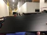 lot 1112 image: Assorted Rolls of Various Nylon Fabrics suitable for making Backpacks, tents, BoatCar covers, etc indooroutdoor use- Plus signage boards - black Cart NOT included