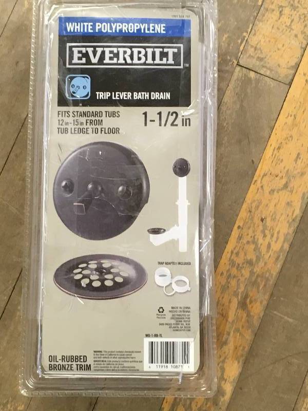 Everbilt Trip Lever 1 2 Poly Pipe Bath Waste And Overflow Drain Poly Pipe Bath Waste And Overflow Drain