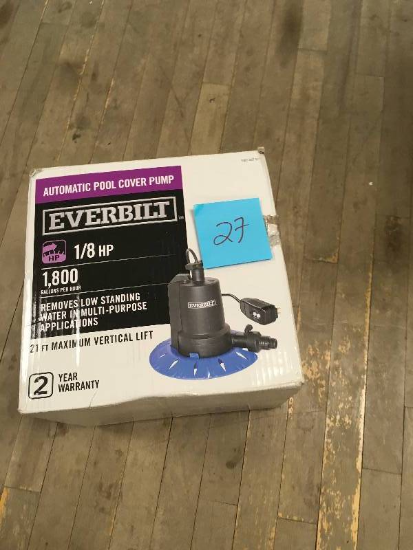 Everbilt 18 HP Pool Cover Pump in good condition