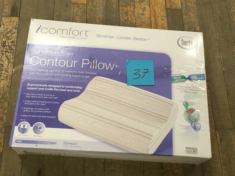 Serta Gel Memory COUNTOUR PILLOW STANDARD not used