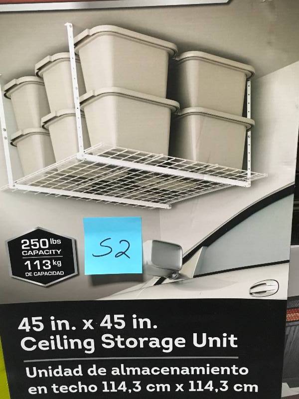 Mounted Garage Racks & Shelving HyLoft Garage Shelving 45 in. x 45 in. Ceiling not used