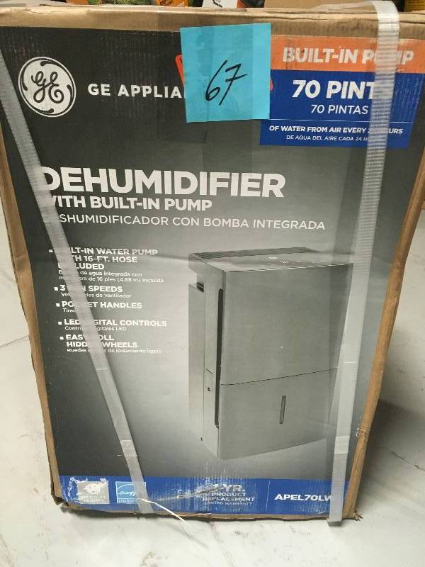 GE 70 pt. Dehumidifier, ENERGY STAR in like new condition