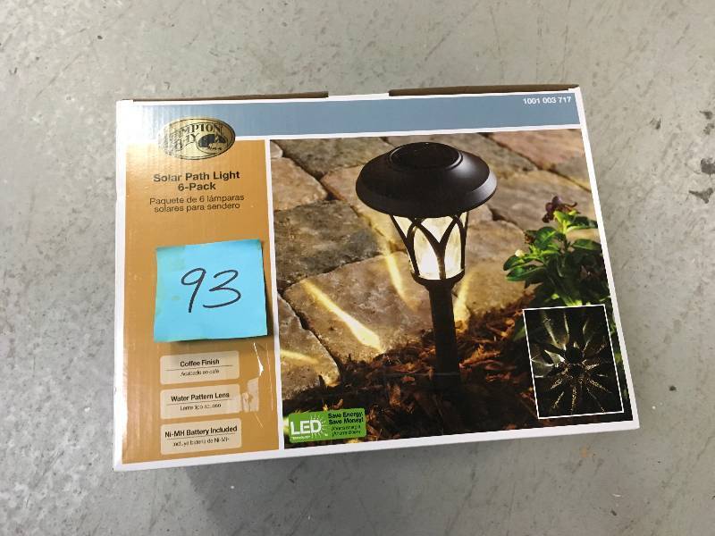 Hampton Bay Solar Bronze Outdoor Integrated LED Landscape Fan Cage Path Light with Water Glass Lens (6-Pack) not used