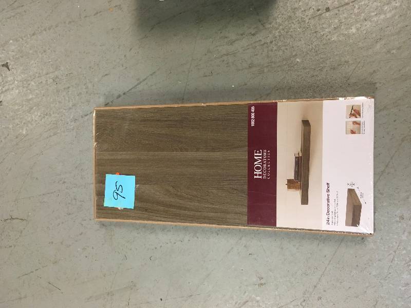Home Decorators Collection 23.6 in. W x 10.2 in. D x 2 in H Driftwood Gray Oak Floating Shelf not used
