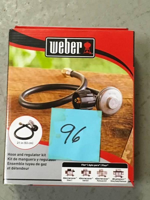 Weber QCC1 Rubber Hose and Regulator Kit not used