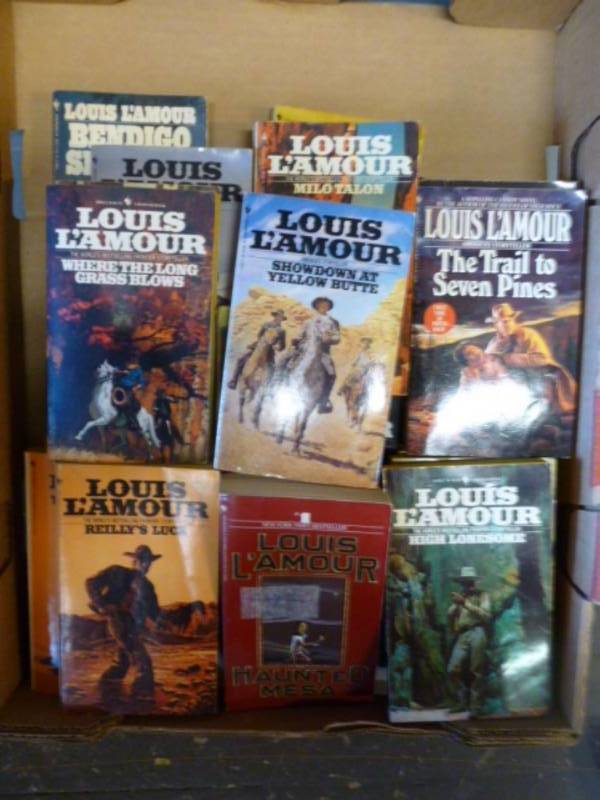 lot 244 image: Vintage Louis Lamour Books