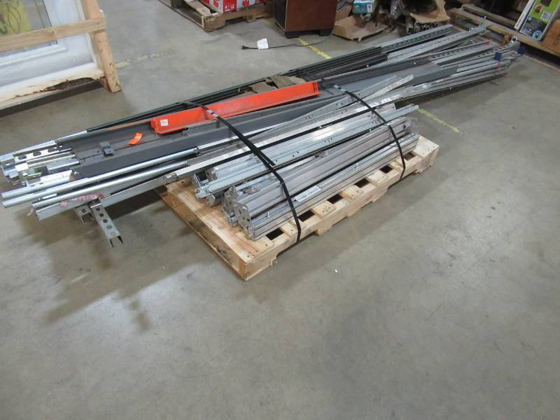 lot 15 image: Large lot of metal brackets and frames, for racking and displays