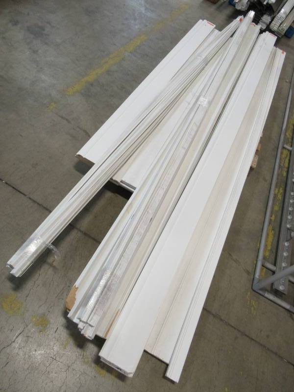 lot 43 image: Pallet of Primed Moulding, Different Sizes and Lengths.  8 and 12