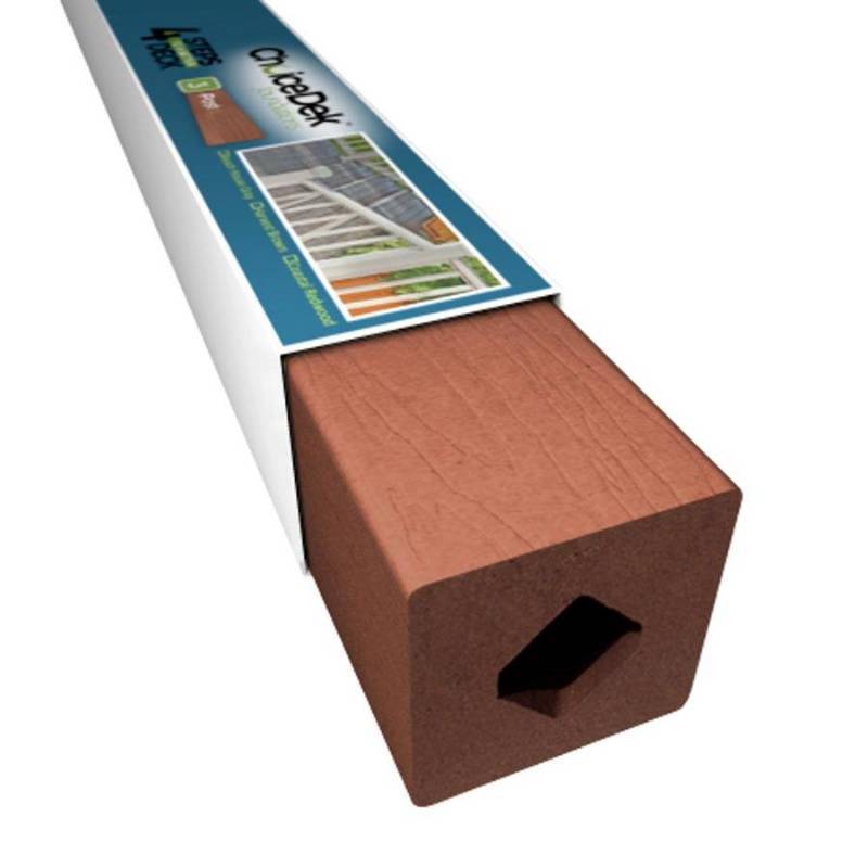 lot 2A image: 23 ChoiceDek (Common 4-in X 4-in x 4-12-ft Actual 4.265-in x 4.265-in x 4.25-ft) Coastal Redwood Composite Deck Posts 228321