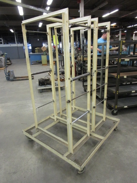 STEEL, ROLLING, WIRE DISPENSER RACK