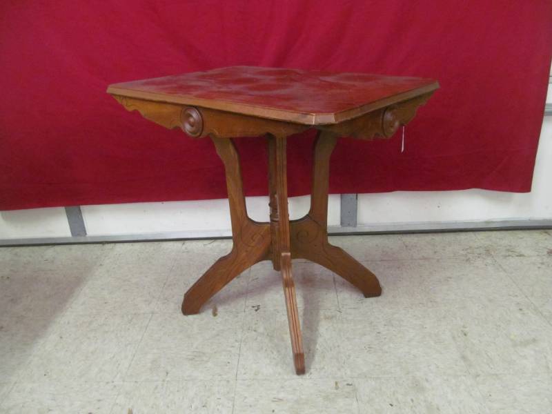 lot 37 image: Antique walnut table