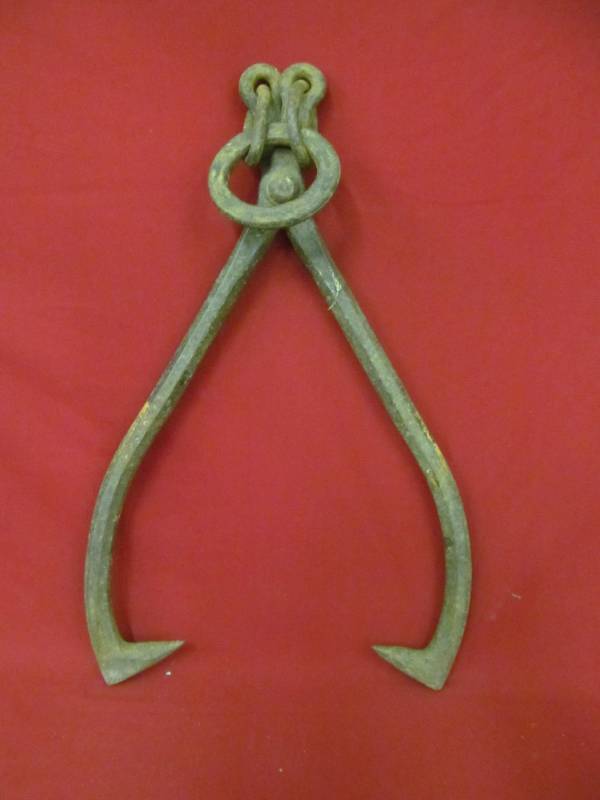 lot 64 image: vintage ice tong