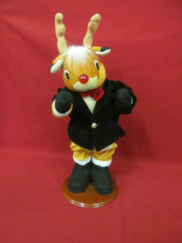 lot 95 image: Rudolph the red nosed reindeer stuffed