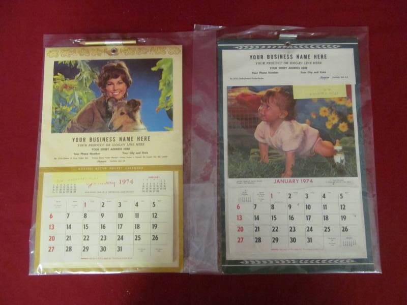 lot 113 image: Vintage Salesman Sample Calendars