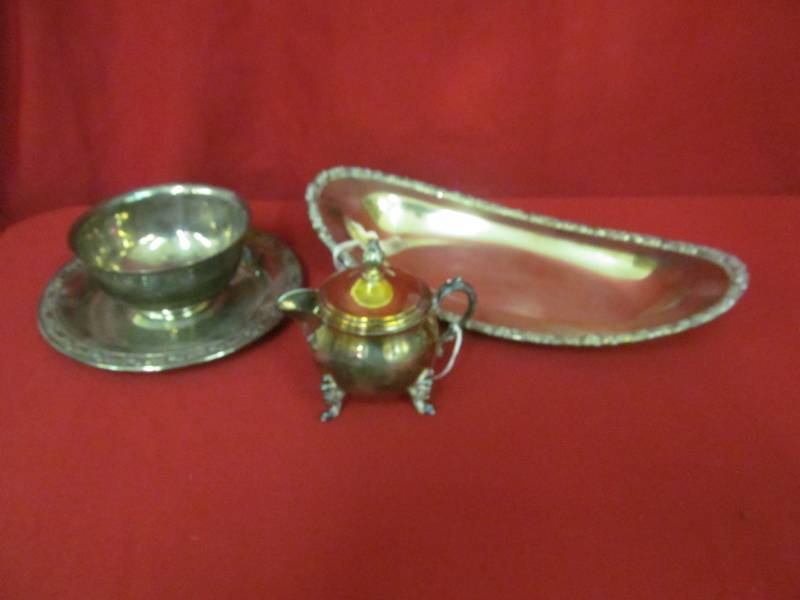 lot 142 image: silver plate dishes
