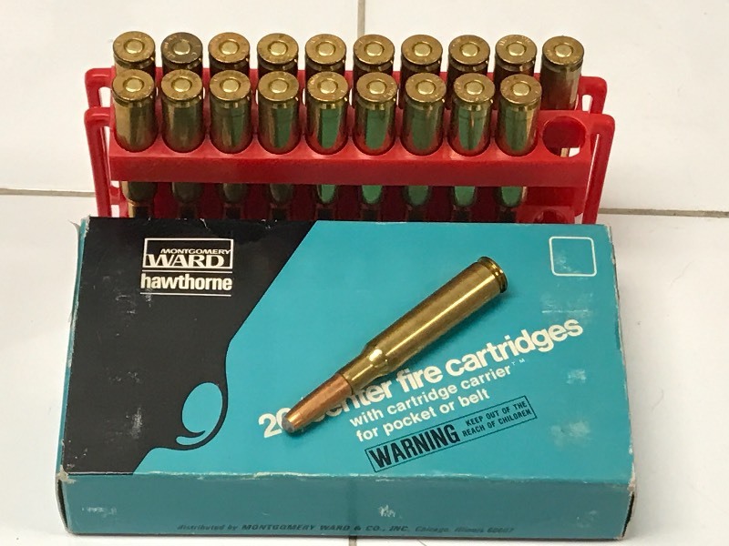 lot 21 image: (20) Rounds Montgomery Wards 7mm Mauser