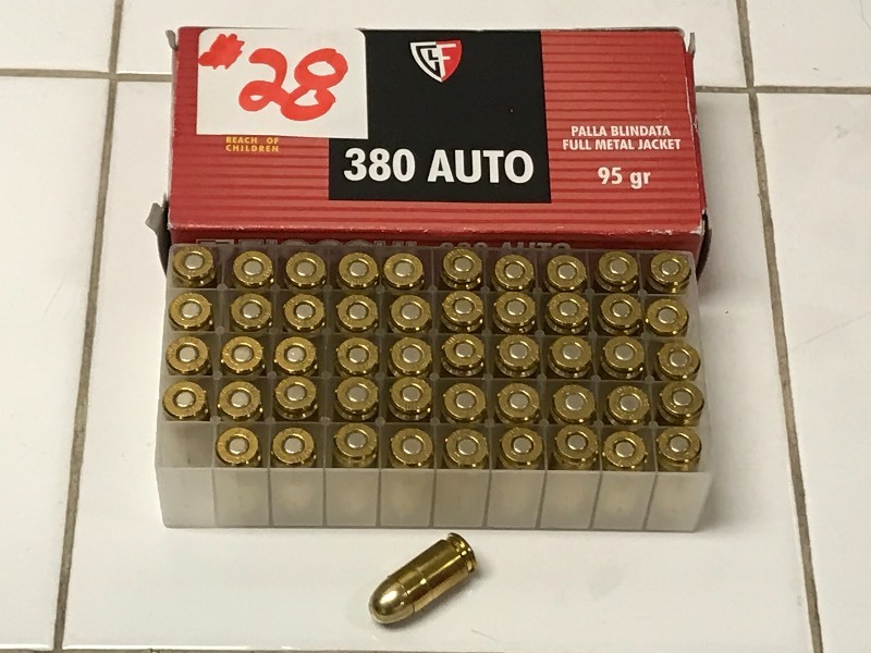 lot 28 image: (50) Rounds Fiocchi .380-Auto