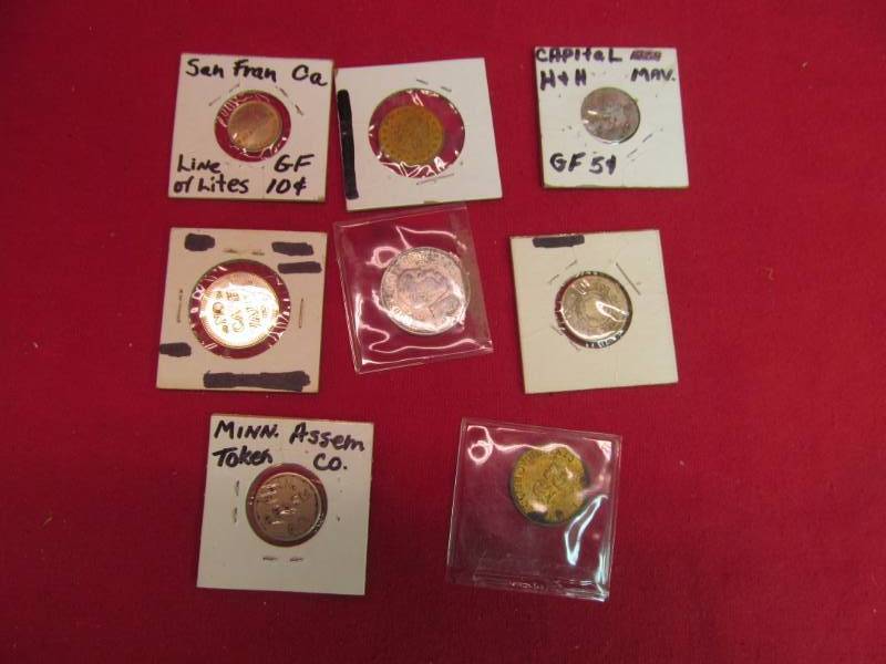 lot 136 image: vintage tokens