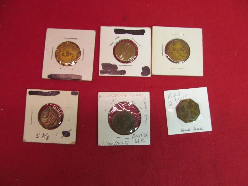 lot 142 image: vintage trade tokens