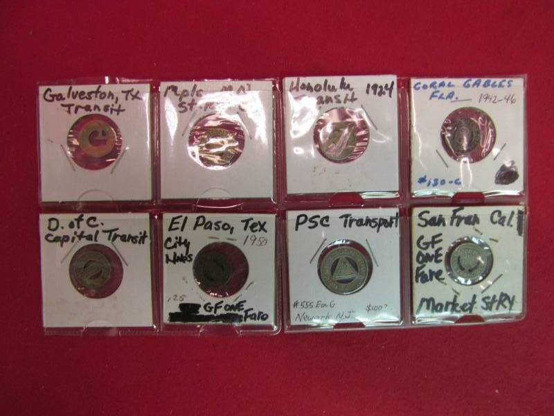 lot 143 image: vintage travel tokens