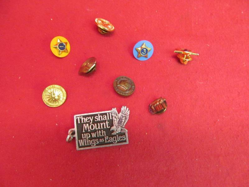 lot 148 image: vintage pins