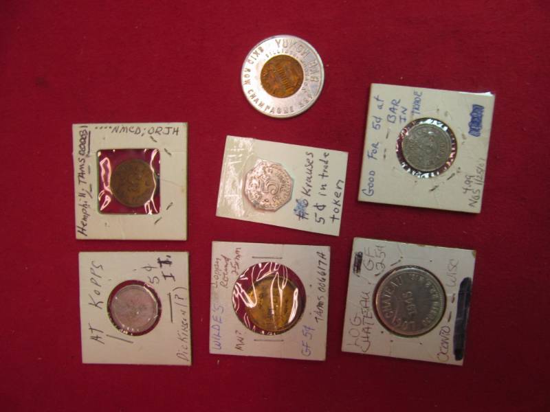 lot 153 image: vintage trade tokens
