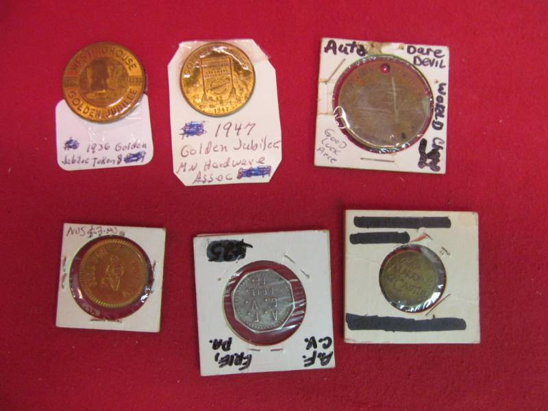 lot 157 image: vintage tokens