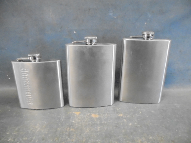 lot 62 image: Stainless Steel Flasks