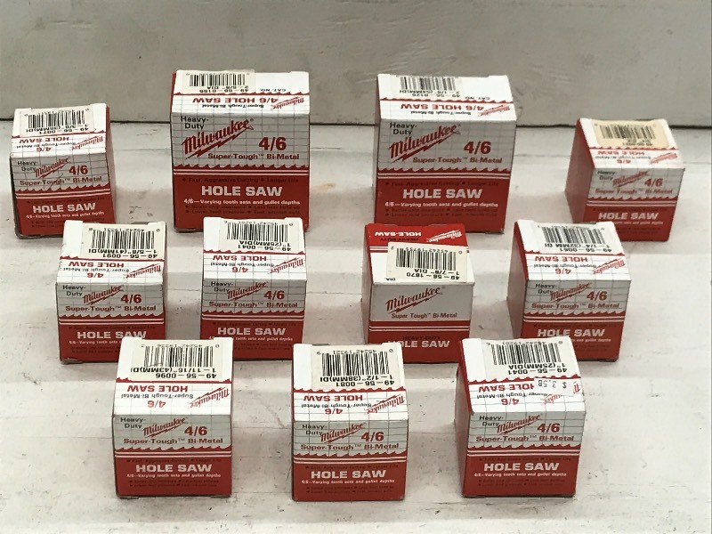 lot 22 image: (11) Milwaukee Hole-Saw Bits