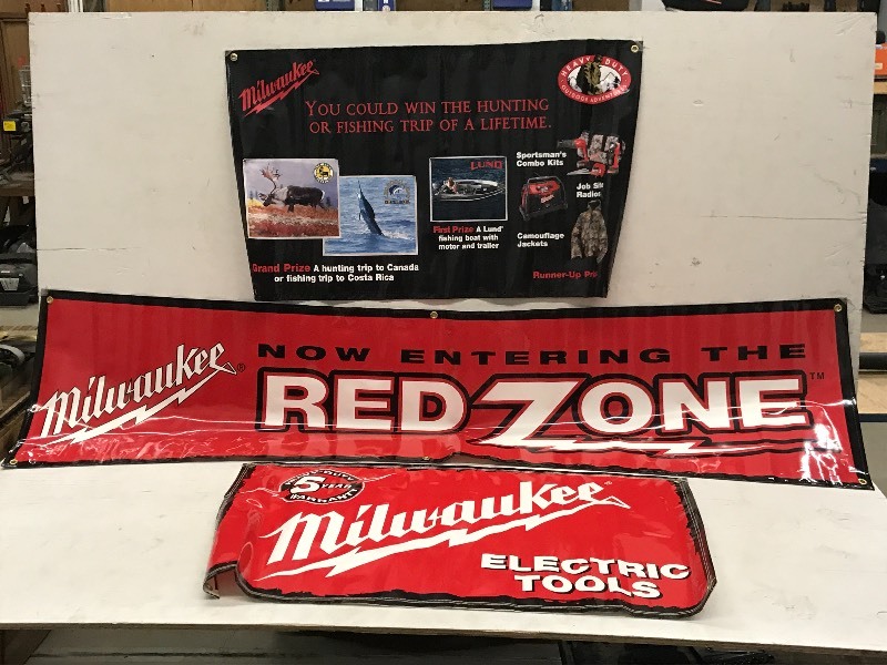 lot 31 image: (3) Milwaukee Banners  Posters