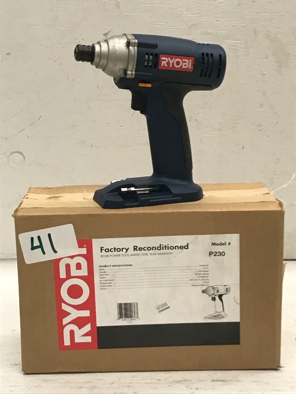 lot 41 image: Ryobi Cordless Impact Driver