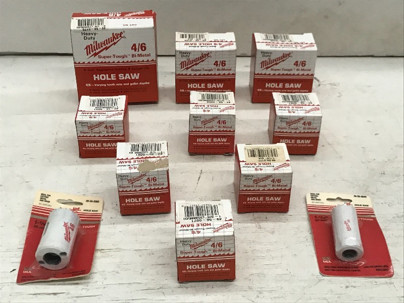 lot 21 image: (11) Milwaukee Hole-Saw Bits