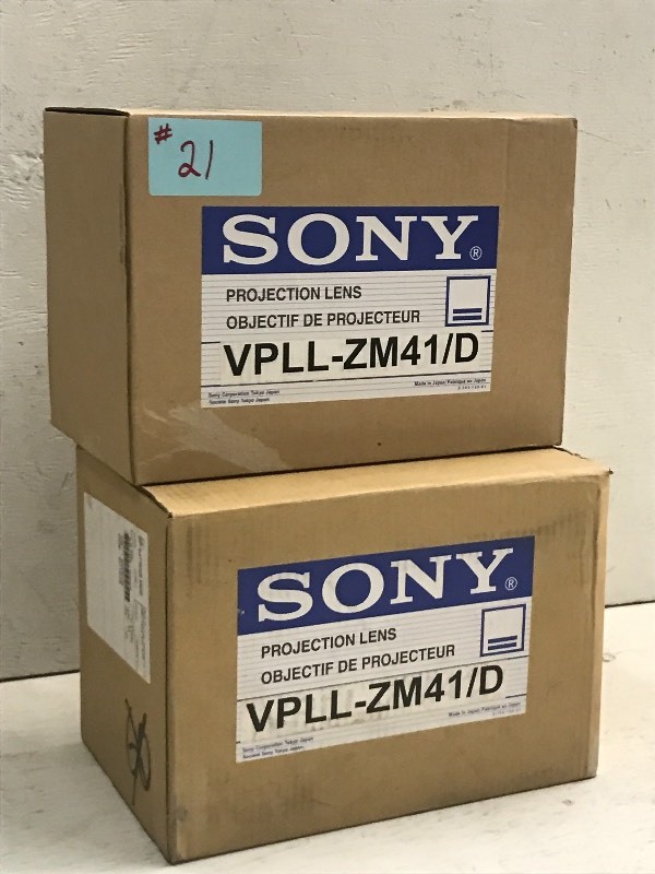 lot 21 image: (2) Sony VPLL-ZM41D Projector Lens...