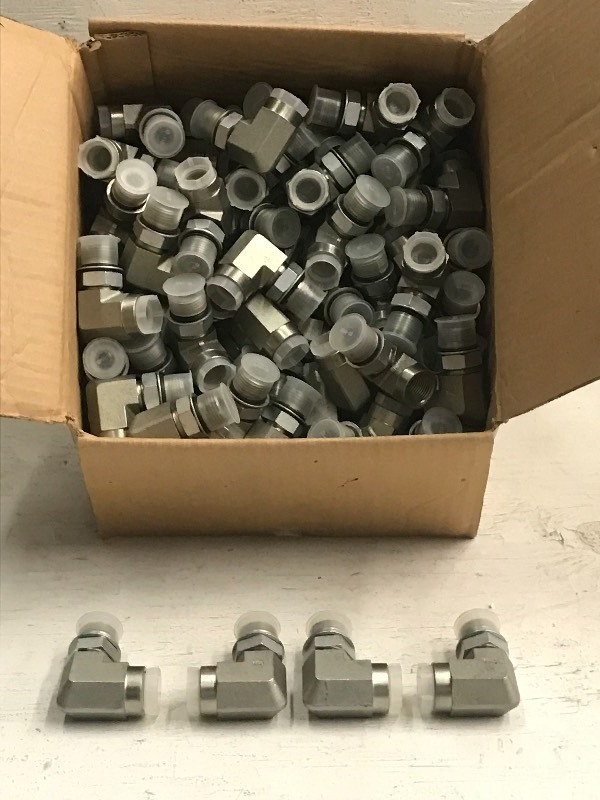 lot 24 image: Lot Of (100) New Stainless Elbow F...