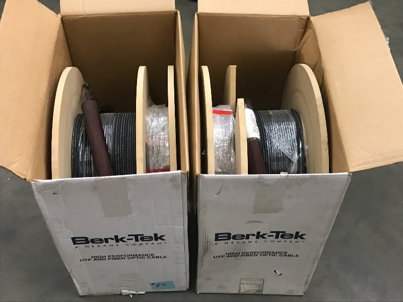 lot 84 image: Lot Of (2) Boxes Of Berk-Tek Fiber...