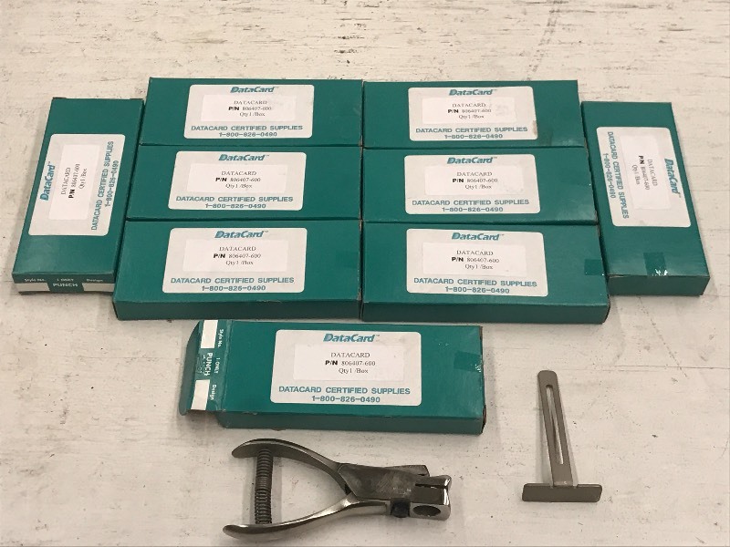 lot 77 image: Lot Of (9) Datacard 806407-600 Han...