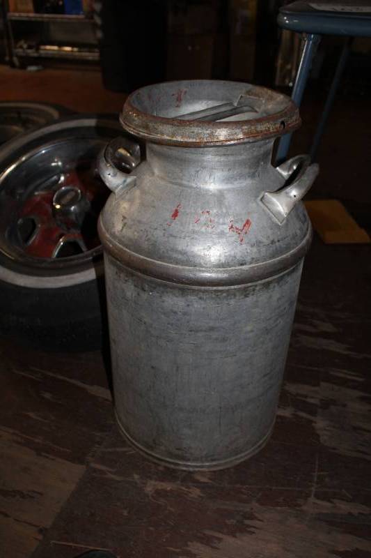 lot 164 image: Metal Milk Can with Lid