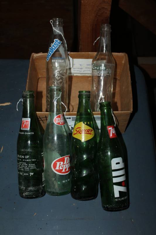 lot 160 image: Old Glass Pop Bottles