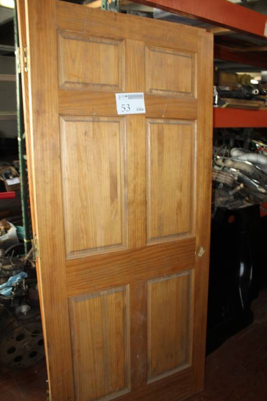 lot 53 image: 6-Panel Wood House Door