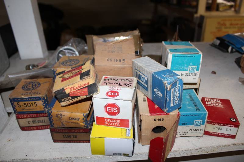 lot 114 image: Engine Bearings, Rubber Bump Stops, Oiling Can, Piston Rings