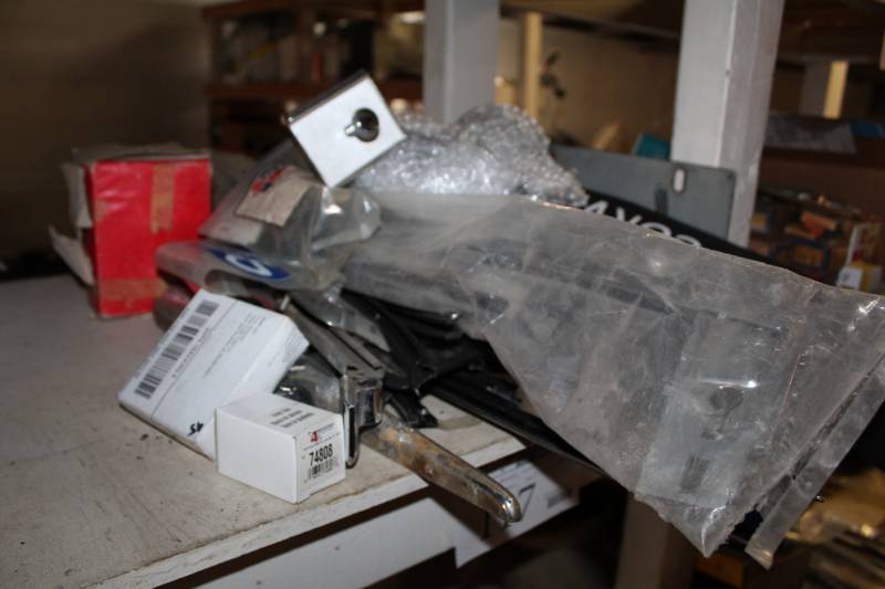 lot 117 image: Misc. Mirrors, Corvette Draft Sock, Misc. Chrome Hard Wire Mouldings