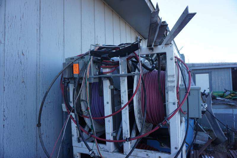 lot 25 image: HydraulicPneumatic Hose Reels and Electric Controls
